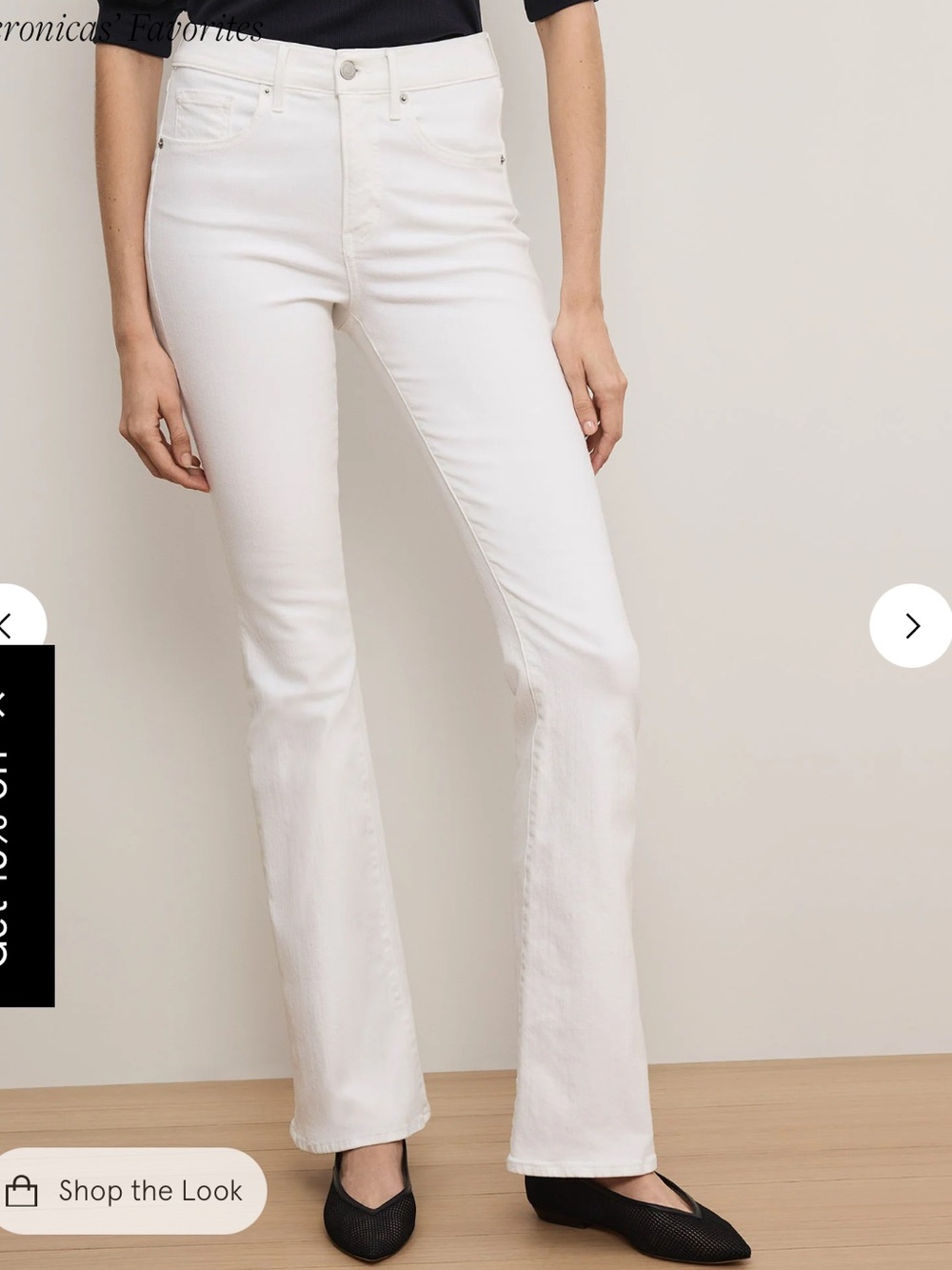 Veronica Beard White Beverly skinny flair, high-rise jeans, size 29